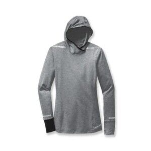Brooks Nightlife Hoodie Women Gray Pullover Hoodie M